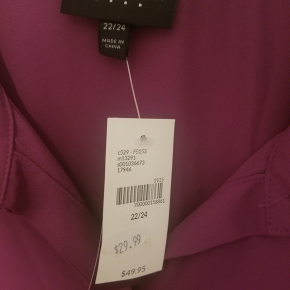 22/24 Wine Blouse - Picture 2 of 5